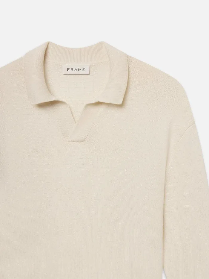 Men FRAME Sweaters and Hoodies Silk Blend Polo Sweater Men FRAME Sweaters and Hoodies Silk Blend Polo Sweater