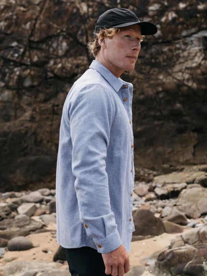 Men Gylly Shirt Indigo Dobby Finisterre Shirts