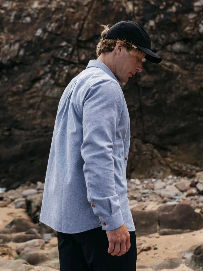 Men Gylly Shirt Indigo Dobby Finisterre Shirts