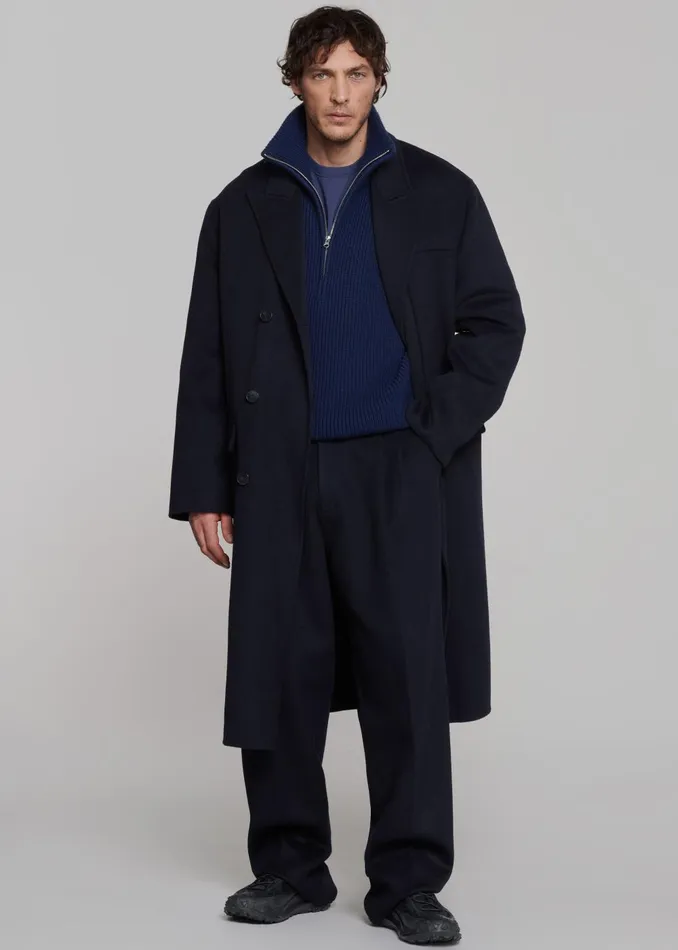 Men Harrison Quarter Zip Jumper 8211 Navy The Frankie Shop Knitwear