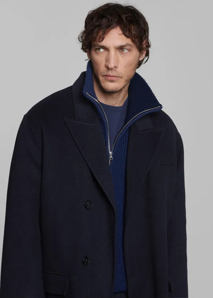 Men Harrison Quarter Zip Jumper 8211 Navy The Frankie Shop Knitwear