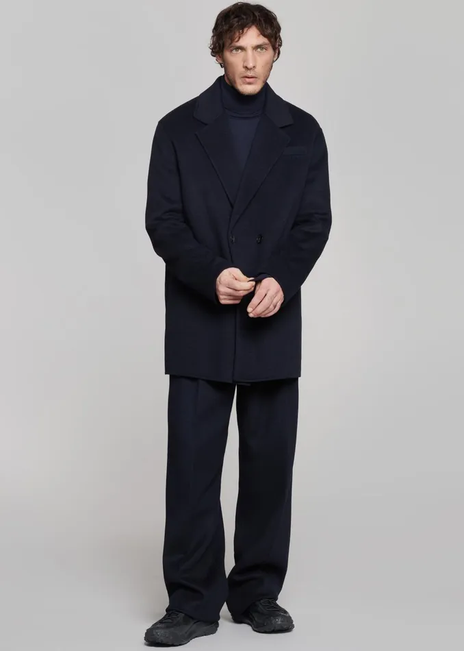 Men Harry Wool Blazer 8211 Navy The Frankie Shop Outerwear
