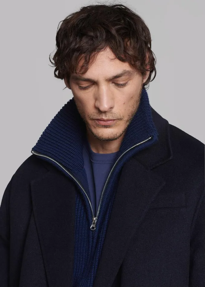 Men Harry Wool Blazer 8211 Navy The Frankie Shop Outerwear