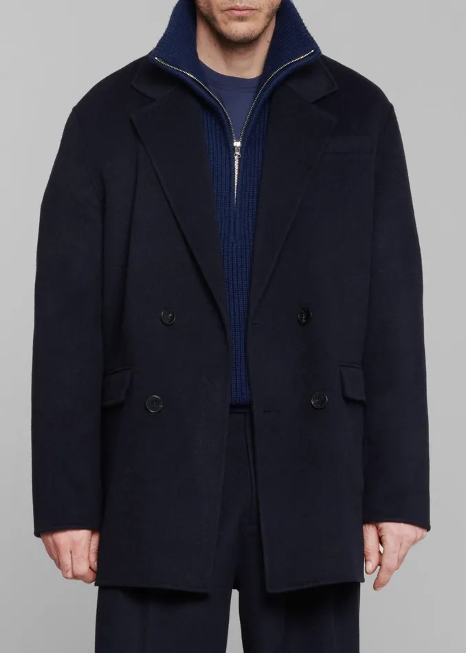 Men Harry Wool Blazer 8211 Navy The Frankie Shop Outerwear