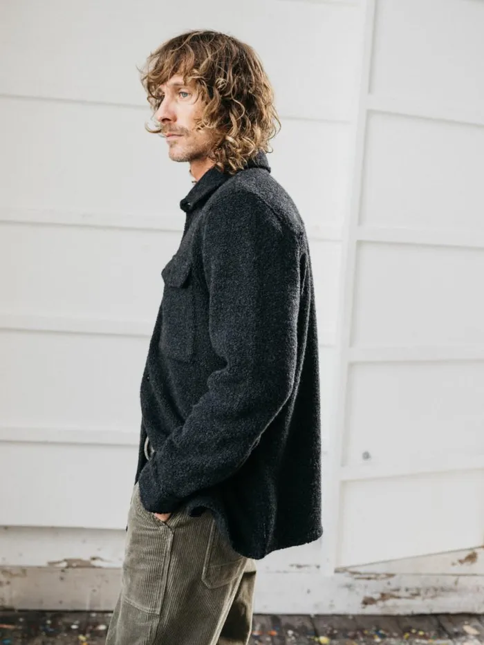 Men Hegen Fleece Shirt Raven Finisterre Shirts