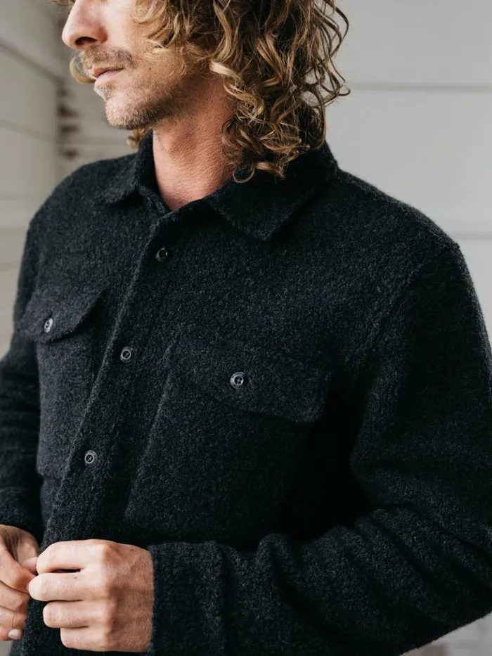 Men Hegen Fleece Shirt Raven Finisterre Shirts