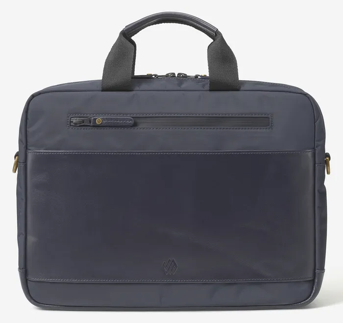 Men Hudson Waterproof Briefcase Navy Backpacks and Briefcases Johnston and Murphy