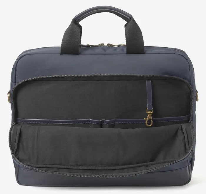Men Hudson Waterproof Briefcase Navy Backpacks and Briefcases Johnston and Murphy