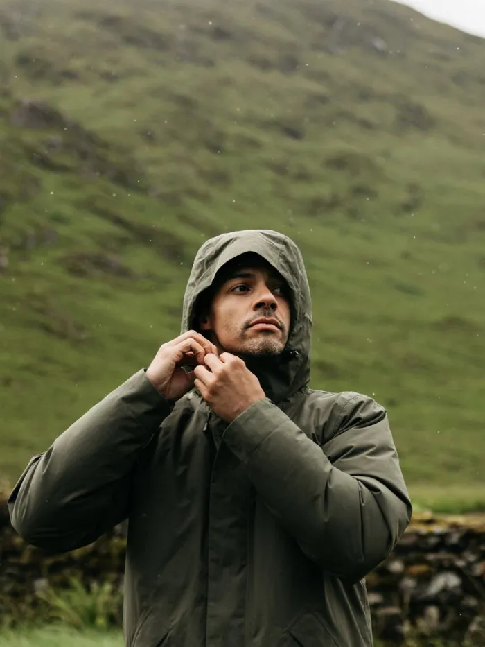 Men Ignis Jacket Olive Finisterre Jackets Coats and Gilets