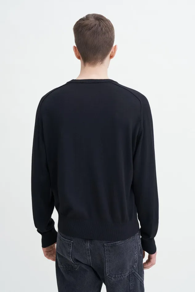 Men InsideOut Sweater Black Filippa K Knitwear