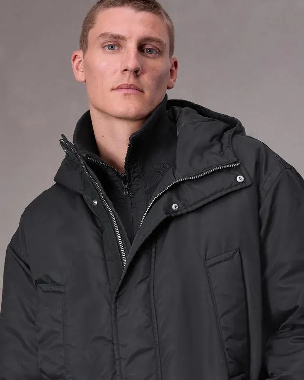 Men Jackets and Coats Rag and Bone Clint Duffle Coat Black