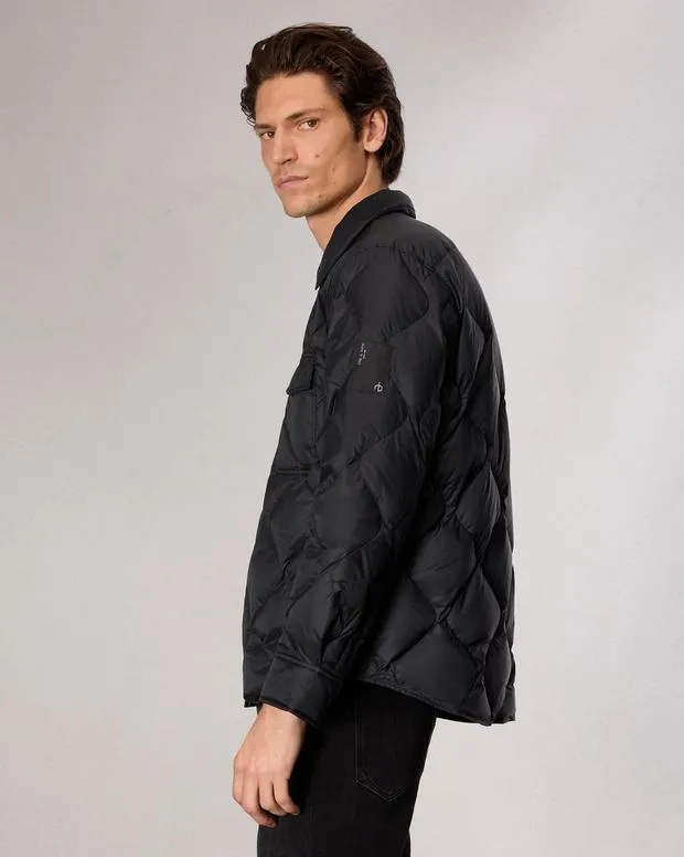 Men Jackets and Coats Rag and Bone Dane Down Shirt Jacket Jet Black