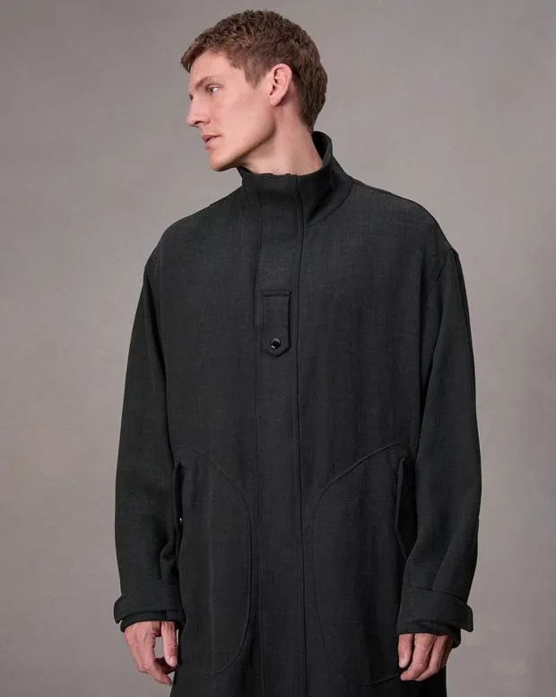 Men Jackets and Coats Rag and Bone Falcon WoolLinen Parka Black