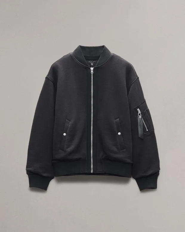 Men Jackets and Coats Rag and Bone Manston Bomber Jacket Black