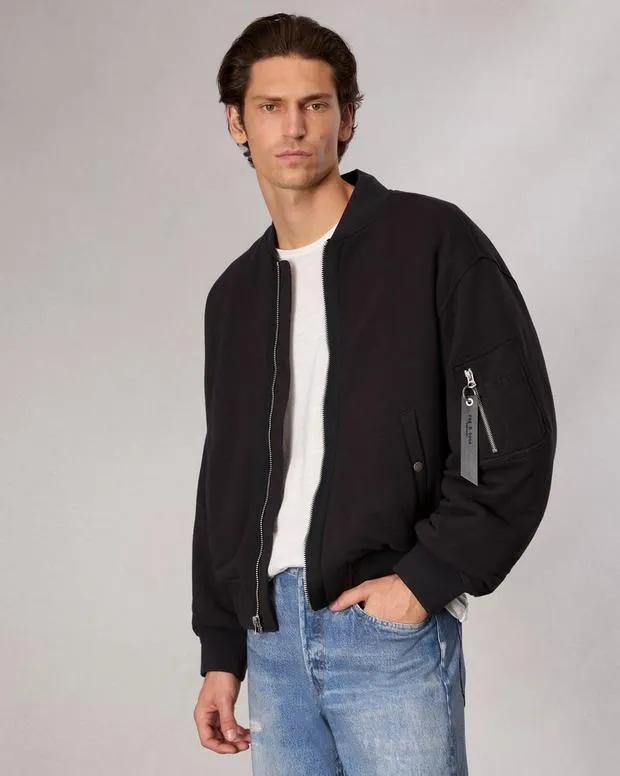 Men Jackets and Coats Rag and Bone Manston Bomber Jacket Black