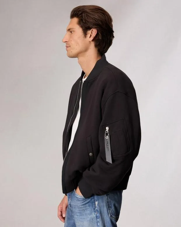 Men Jackets and Coats Rag and Bone Manston Bomber Jacket Black