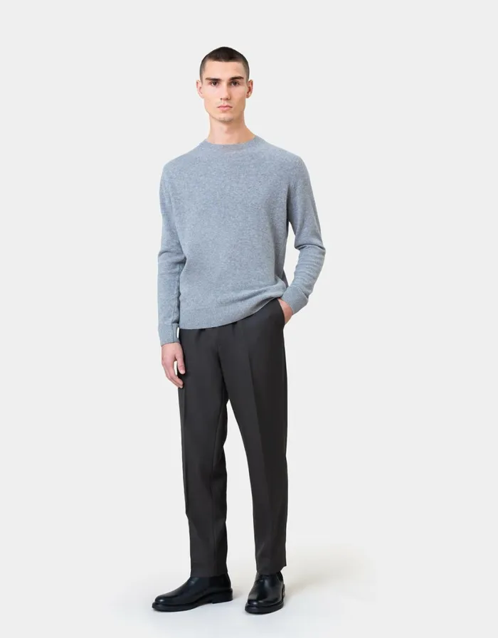 Men Light Merino Wool Crew Sahara Camel Colorful Standard Knit Sweaters