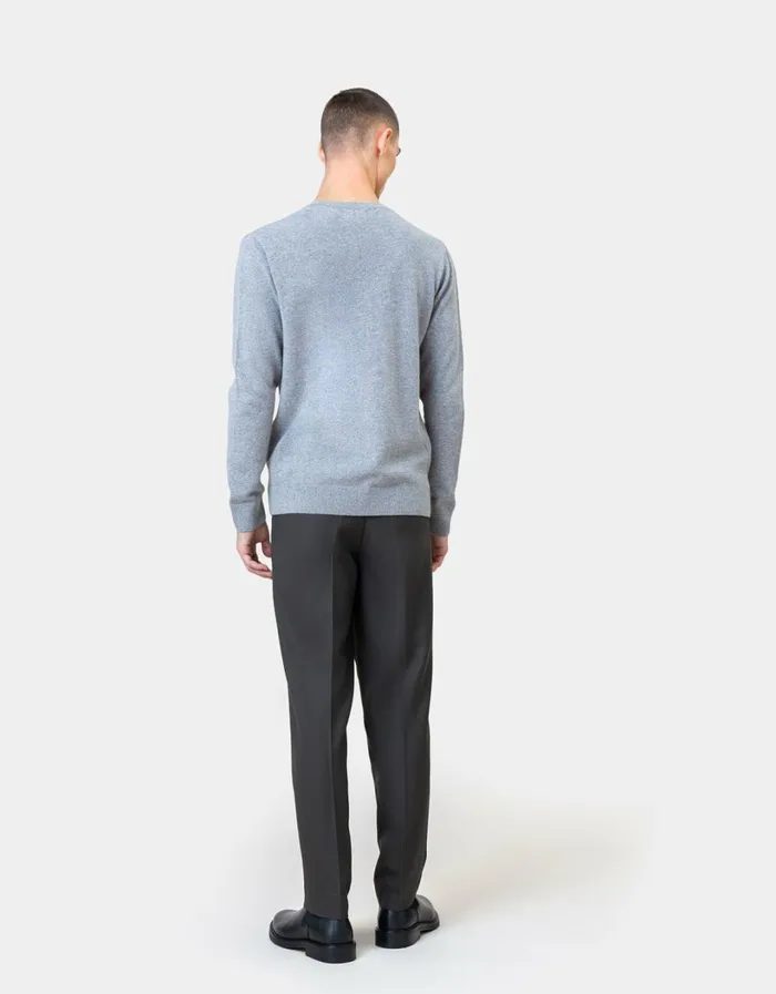 Men Light Merino Wool Crew Sahara Camel Colorful Standard Knit Sweaters