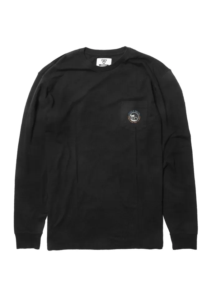 Men Long Sleeve Tees Vissla Sun Down Ls Pkt Tee Phantom