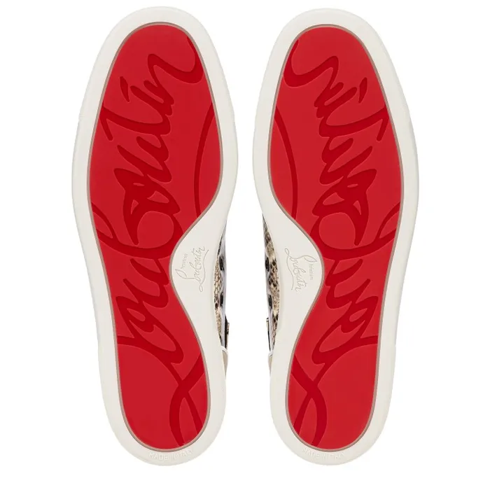 Men Lou Spikes Orlato Hightop Sneakers 8211 Veau Velours Patent Calf Leather Snake Printed And Spikes 8211 Saharienne Christian Louboutin Sneakers