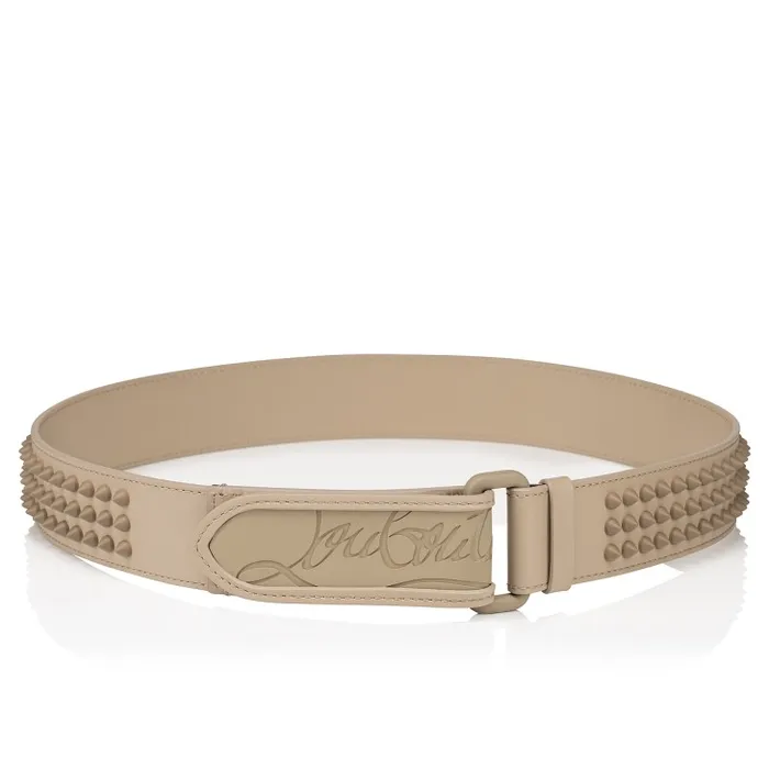 Men Loubi Belt 8211 Calf Leather And Spikes 8211 Saharienne Christian Louboutin Belts