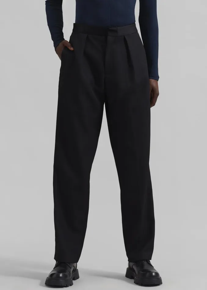 Men Louis Gabriel Nouchi StraightLeg Smoking Trousers 8211 Black The Frankie Shop Bottoms
