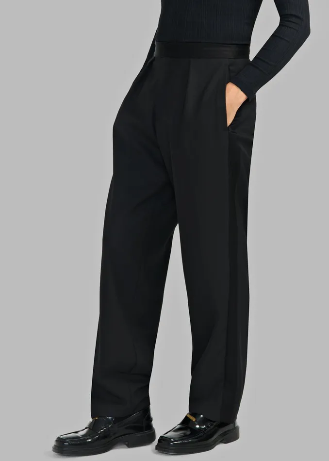 Men Louis Gabriel Nouchi StraightLeg Smoking Trousers 8211 Black The Frankie Shop Bottoms