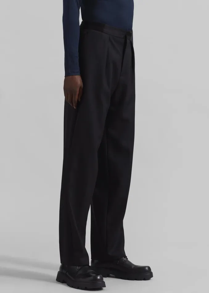 Men Louis Gabriel Nouchi StraightLeg Smoking Trousers 8211 Black The Frankie Shop Bottoms