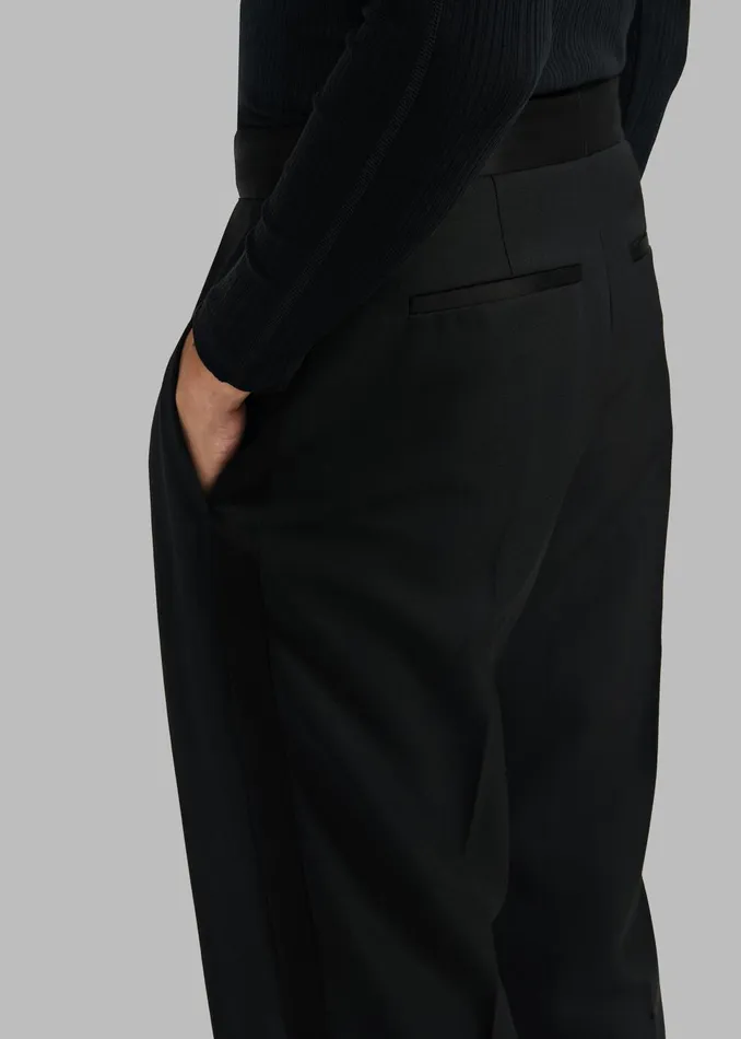 Men Louis Gabriel Nouchi StraightLeg Smoking Trousers 8211 Black The Frankie Shop Bottoms