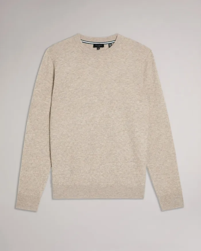 Men LOUNG 8211 Long Sleeve T Knit Jumper Browntan Ted Baker Jumpers and Knitwear