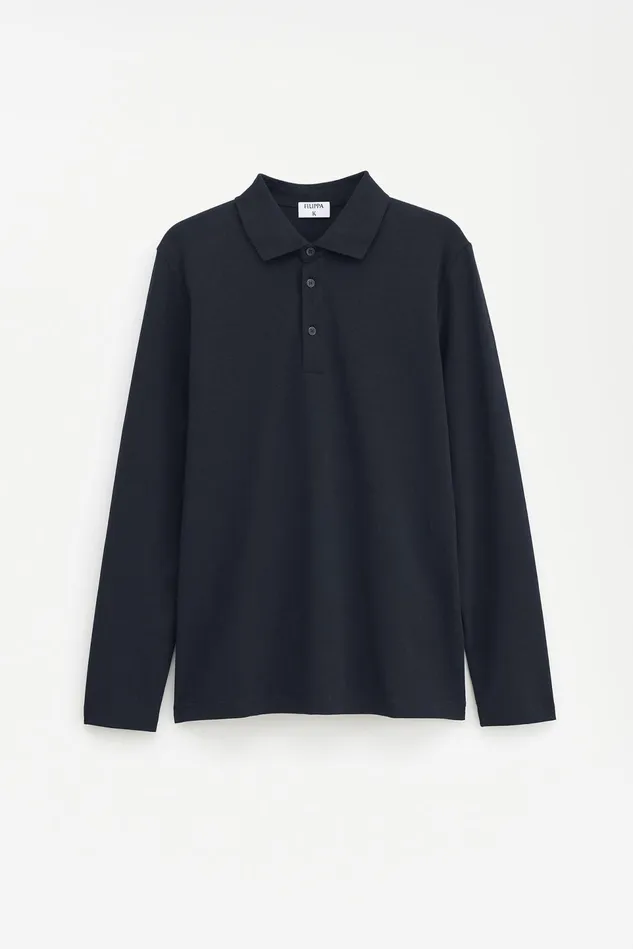 Men Luke Stretch Polo Shirt Black Filippa K TShirts