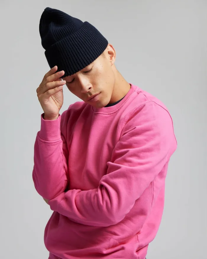 Men Merino Wool Hat Heather Grey Colorful Standard Hats