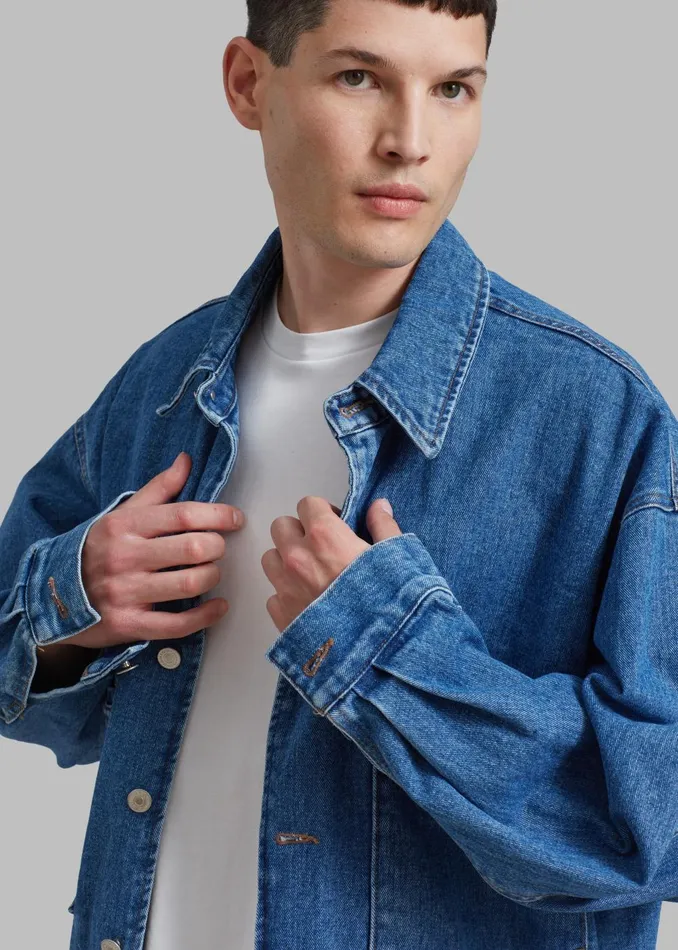 Men Miller Denim Jacket 8211 Blue The Frankie Shop Outerwear
