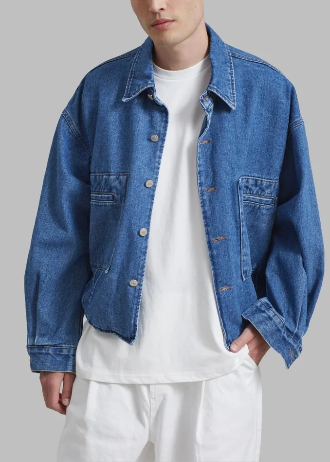 Men Miller Denim Jacket 8211 Blue The Frankie Shop Outerwear
