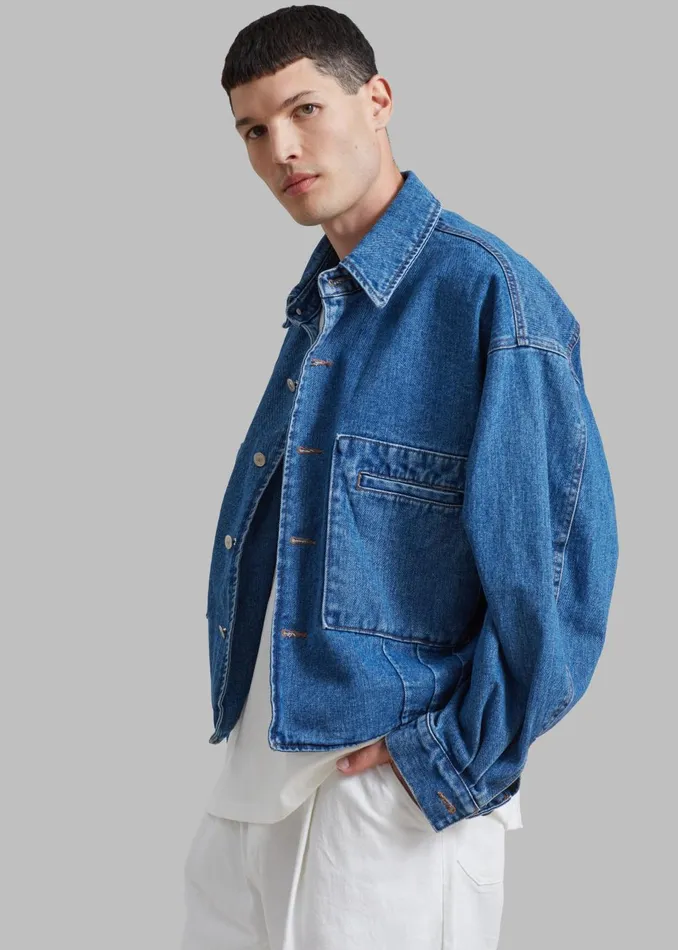 Men Miller Denim Jacket 8211 Blue The Frankie Shop Outerwear