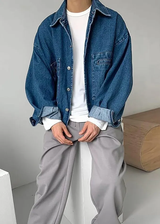 Men Miller Denim Jacket 8211 Blue The Frankie Shop Outerwear