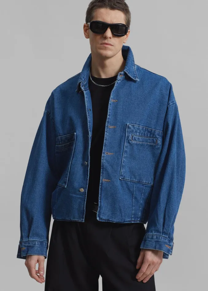 Men Miller Denim Jacket 8211 Blue The Frankie Shop Outerwear