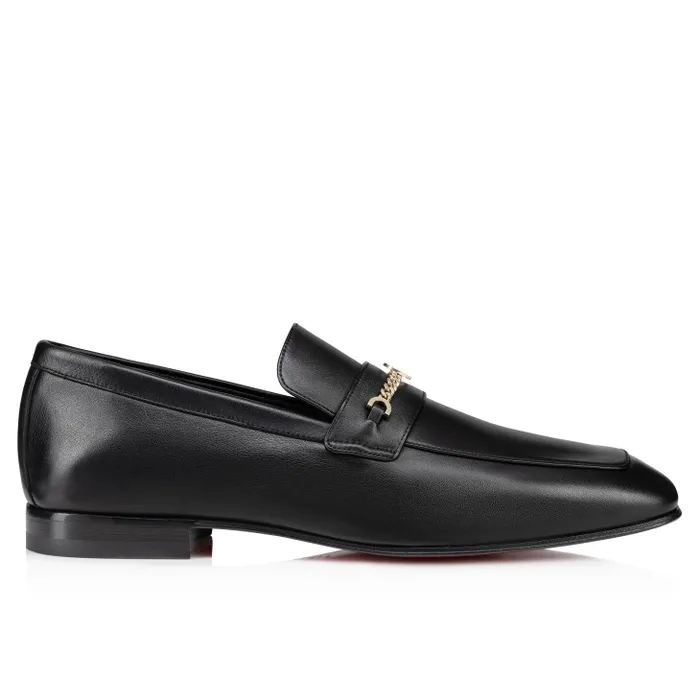 Men MJ Moc Loafers 8211 Calf Leather 8211 Black Christian Louboutin Loafers and Moccasins