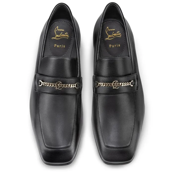 Men MJ Moc Loafers 8211 Calf Leather 8211 Black Christian Louboutin Loafers and Moccasins