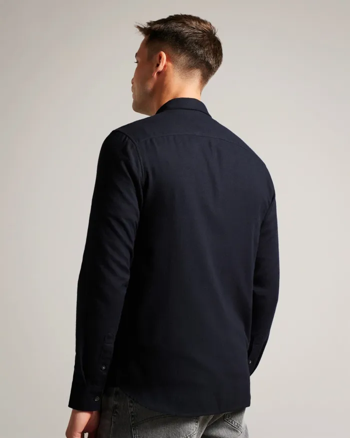 Men NARNI 8211 Lightweight Twill Flannel Shirt Black Ted Baker Shirts Men NARNI 8211 Lightweight Twill Flannel Shirt Black Ted Baker Shirts