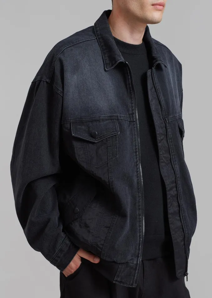 Men Nash Denim Jacket 8211 Black The Frankie Shop Outerwear