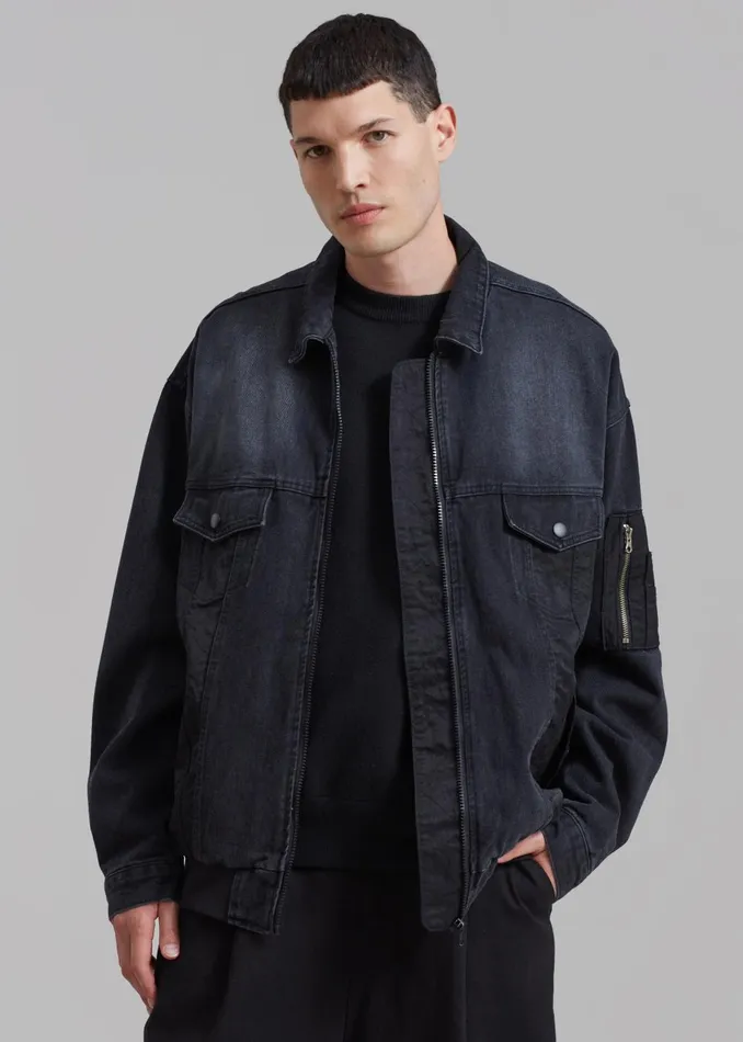 Men Nash Denim Jacket 8211 Black The Frankie Shop Outerwear