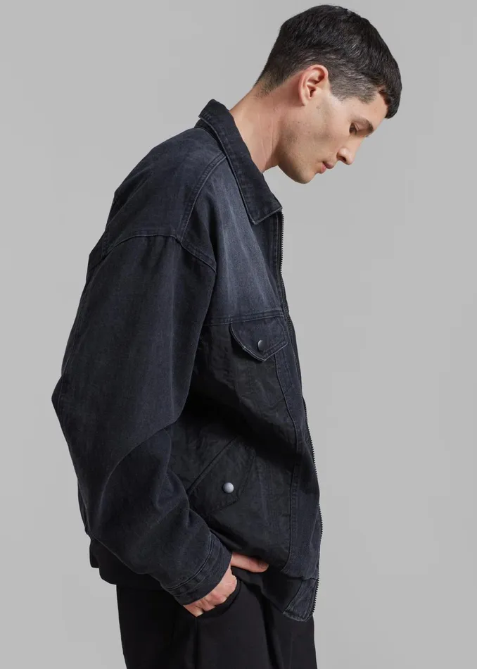 Men Nash Denim Jacket 8211 Black The Frankie Shop Outerwear