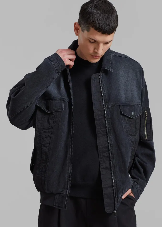 Men Nash Denim Jacket 8211 Black The Frankie Shop Outerwear