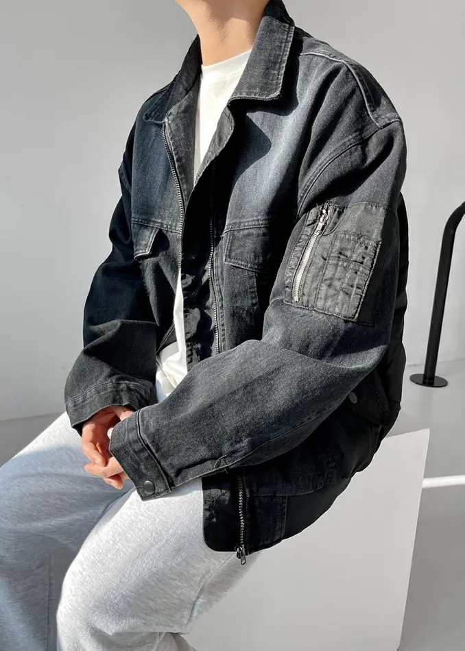 Men Nash Denim Jacket 8211 Black The Frankie Shop Outerwear