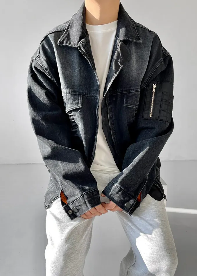 Men Nash Denim Jacket 8211 Black The Frankie Shop Outerwear