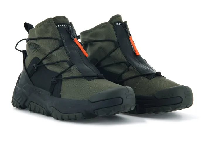 Men OFFGRID HI ZIP WATERPROOF Olive Night PALLADIUM Sneakers