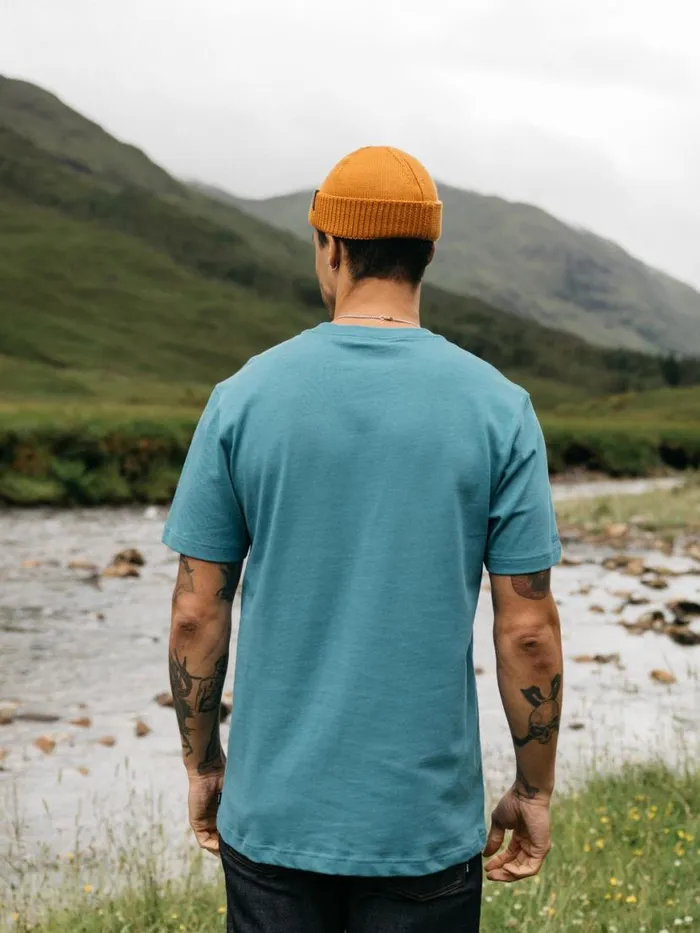 Men Orca Recycled Pocket TShirt Ocean Storm Finisterre TShirts