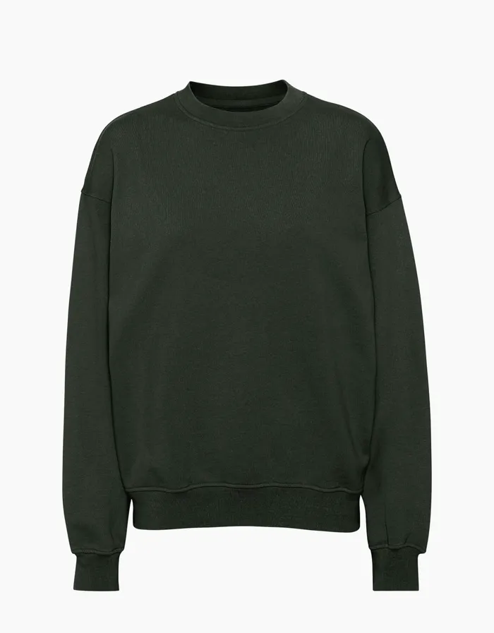 Men Organic Oversized Crew Hunter Green Colorful Standard Crewneck Sweatshirts