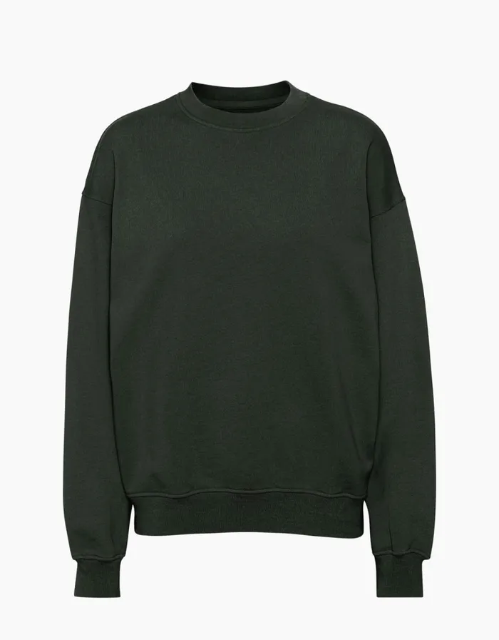 Men Organic Oversized Crew Hunter Green Colorful Standard Crewneck Sweatshirts
